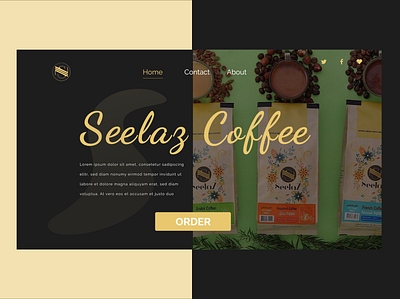 seelaz coffee design typography ui ui ux ui design web design