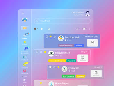 postmail glassmorphy
