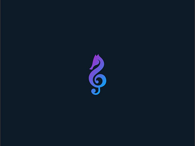 seahorse music @jassenhaus animal app branding clean design icon identity illustration logo minimal mobile modern music seahorse simple design type unique design vector website