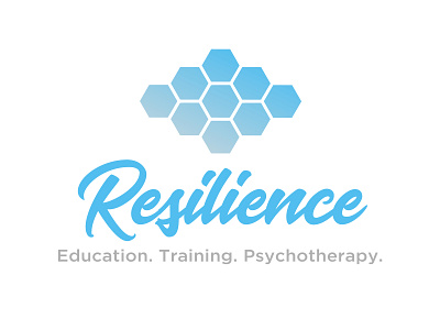 Resilience Logo blue brand branding character clean design flat font icon identity illustration illustrator lettering logo minimal photoshop psychology type typography vector