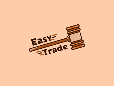 Practice in Trading theme Easy Trade art brown concept design flat icon logodesign vector