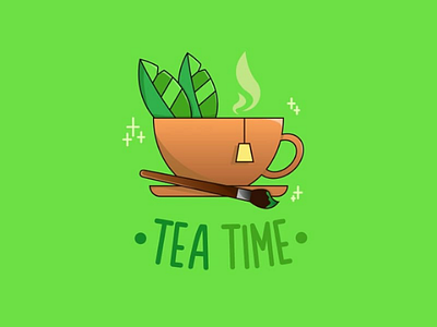 Tea time illustration