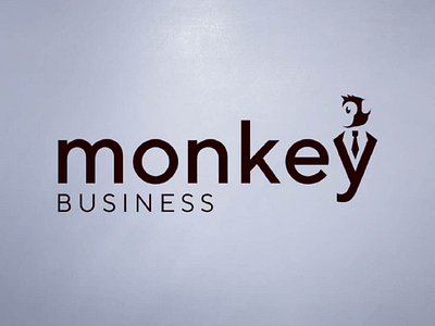 Monkey business logo concept