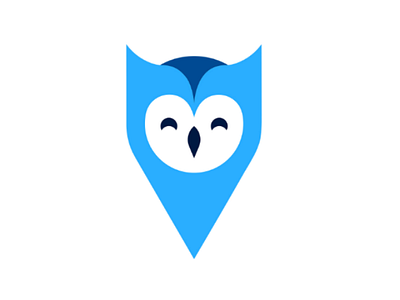 Location pointer + owl logo concept