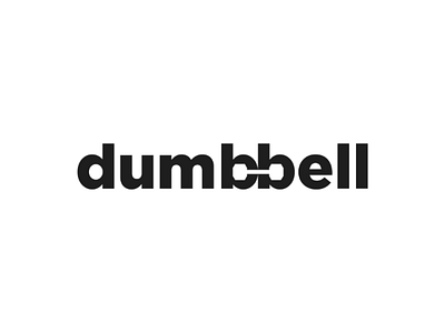 Dumbbell logo concept