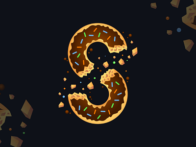 Letter S + Donut  illustration