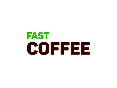 "Fast coffee" logo adobe artist brand brand identity branding brandmark clean design flat graphic design icon identity logo logo design logo maker logotype minimal type typography vector