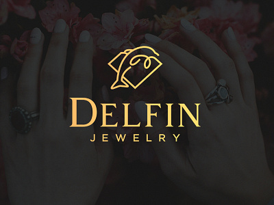 "Delfin Jewelry" logo adobe artist brand brand identity branding brandmark clean design flat graphic design icon identity logo logo design logo maker logotype minimal type typography vector