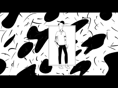 Boy - Illustration black and white boy character design illustration illustrator man minimal vector