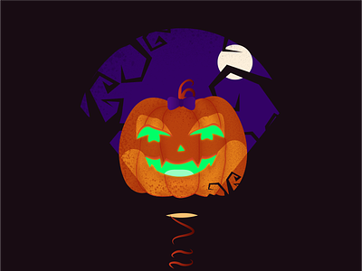 You ok, Pumpkin? character character design design flat forest halloween illustration illustrator pumpkin scary vector