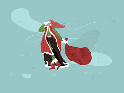 Mrs Claus character character design christmas claus design illustration presents winter