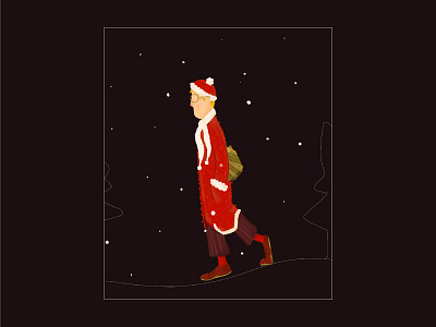 Mr Christmas character character design design human body illustration mr procreate santaclaus snow walking