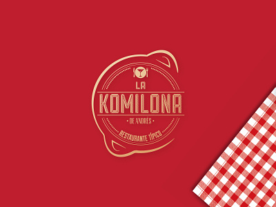 La Komilona de Andrés branding design food logo restaurant typography