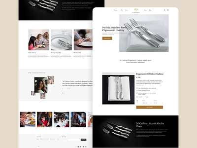 M Cailloux - A Cutlery Store app design dribbble ecommerce mobile store ui ux web web design website