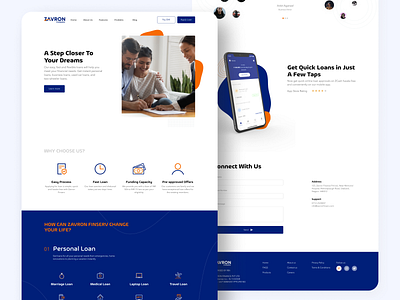 Zavron Finserv - A Loan Website app app design design dribbble loan loan app loan website mobile ui ux web web design website website design