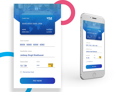 Daily UI 002 - Credit Card Checkout app app design app designers checkout page credit card checkout credit card form dailui daily 100 design dribbble mobile ui design user interface