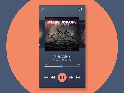 Daily UI 009 - Music Player app app concept app design app designers daily daily 100 dailyui desiginspiration design dribbble mobile music music app music player ui ux web website