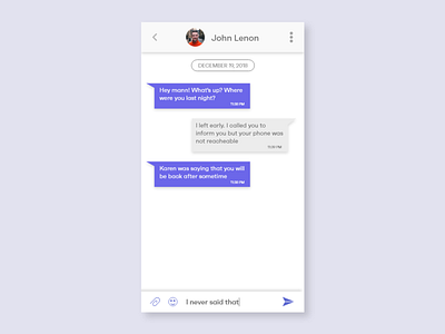 Daily UI 013 - Direct Message