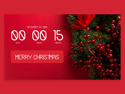 Daily UI 014 - Countdown Timer app app design app designers christmas daily daily 100 dailyui design dribbble merrychristmas mobile ui ux web webdesign website