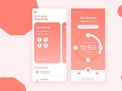 Workout App app app design app designers branding design dribbble mobile ui ux website workout workout app