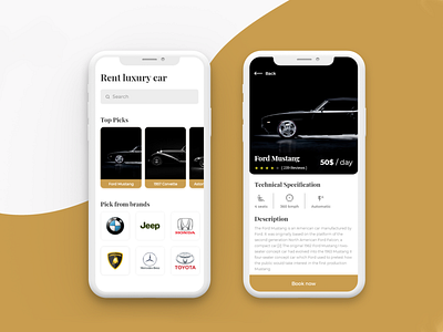 Rent Luxury Car app app design app designers daily design dribbble mobile ui ux website
