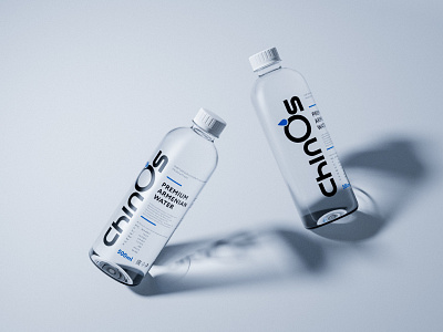 Chinos water branding and packaging. branding graphic design