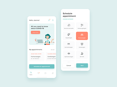 Telemedicine App - screen view app clean concept design doctor illustration interface ios minimal mobile telemedicine ui uiux vector