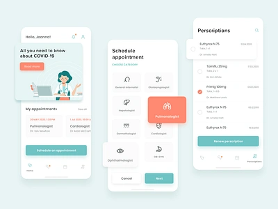 Telemedicine App - functionalities app clean concept design icon illustration interface ios light minimal mobile sketch telemedicine ui ui design uiux ux vector