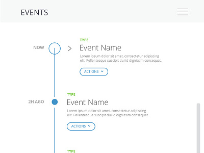 Working on a a events widget event ui widget