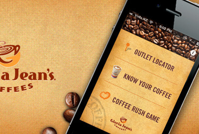 Gloria Jean's Coffees apple carnival labs coffee iphone ui