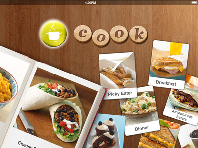 Kraft iPad application app big fork little fork carnival labs cooking foods ipad kids kraft ui