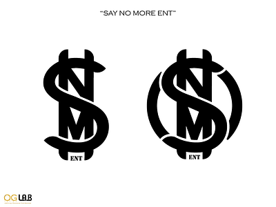 $ay No More Entertainment Logo emblem entertainment logo logodesign moneysign monogram