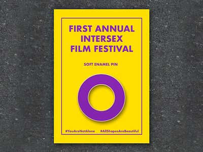 Enamel Pin For Intersex Film Festival branding design enamel pin