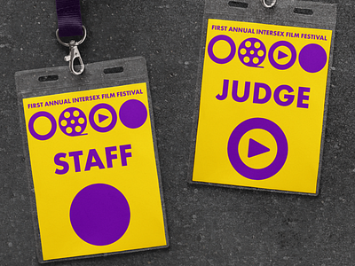 Badges For Intersex Film Festival badge badge design branding design identity