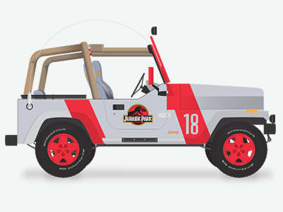 Jurassic Park Jeep by matt mcgillvray on Dribbble