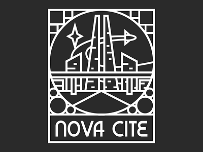 Nova Cite epcot horizons illustration lines stamp walt disney world