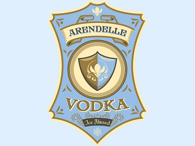 Arendelle Vodka alcohol disney graphic design illustration label theme parks typography