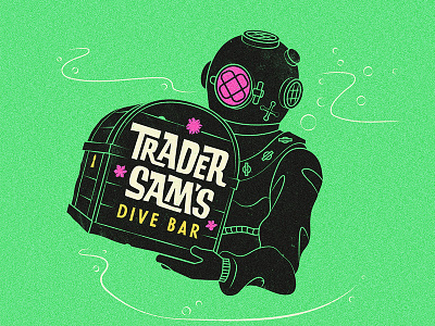 Trader Sam's Dive Bar bar chest disney diver ocean tiki trader sams