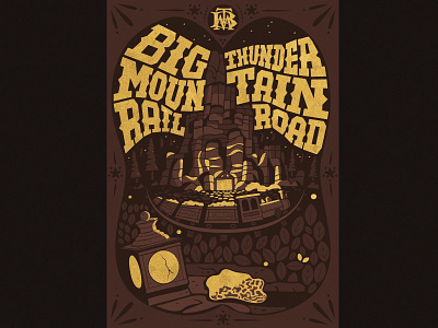 Big Thunder Mountain disney disneyland illustration magic kingdom print theme park walt disney world western
