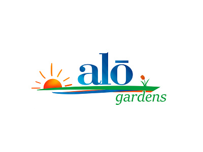 Alo Gardens Logo logo design logo design concept sunshine