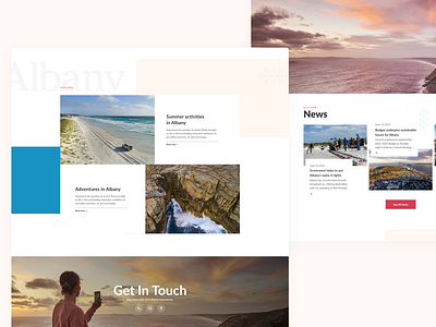 Tourism Website Design australia branding city clean design holidays perth shire sleek tourism tourist town travel ui ux wa website