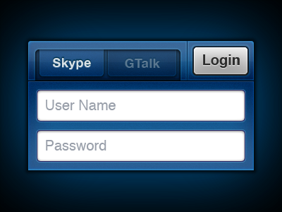 Login app im ios ipad touchscreen ui