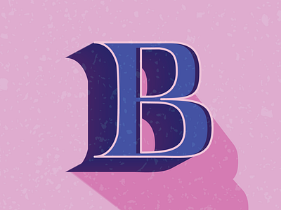 B 36 days of type design illustration vector