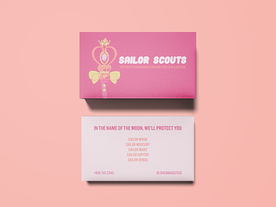 Sailor Scouts Calling Card businesscard challenge design sailormoon superhero warm up weekly warm-up