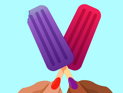 V 36 days of type 36 days of type lettering 36days design ice cream illustration popsicle summer typography vector