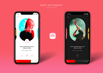 Music App Concept app design app concept audio app brand identity colorscheme design music music album music app music app ui music art typography ui