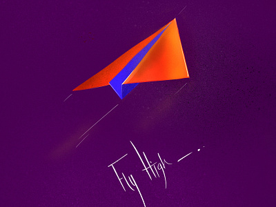 Fly High artwork color colorscheme design fly freedom illustraion rocket sketch typogaphy
