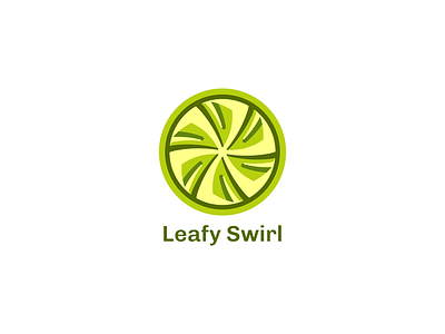 Leafy Swirl design icon logo vector