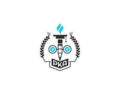 Kids Academy Logo academic bird logo branding design education logo flame logo owl vector