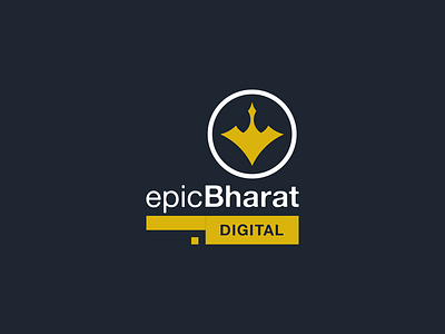 epicBharat DIGITAL branding design icon logo vector